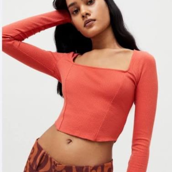 Urban Outfitters UO Meg Stretch Square Neck Top - Picture 3 of 3